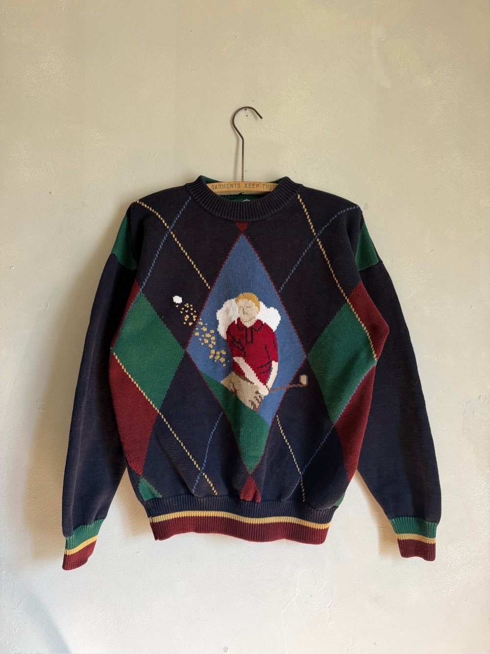 Vintage 90s jantzen crewneck golf sweater pullover knit